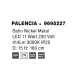 Pendul 9695227 Palencia Nova Luce, Modern, Led, Nichel