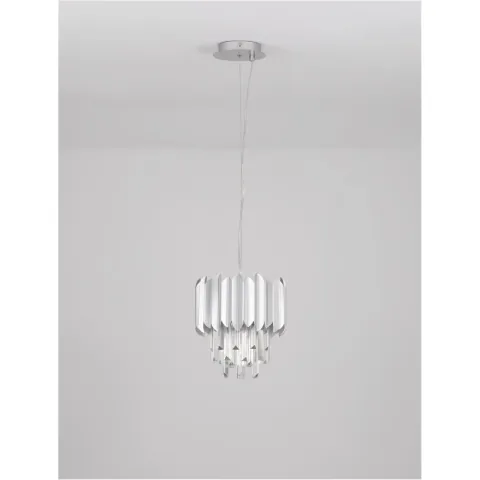 Pendul 9824070 Magnolia Nova Luce, Clasic, E14, Crom
