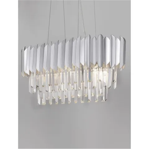 Candelabru 9824076 Magnolia Nova Luce, Clasic, E14, Crom