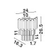 Aplica 9824082 Magnolia Nova Luce, Clasic, E14, Auriu