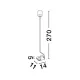 Pendul 9870031 Kedros Nova Luce, Modern, Led, Alb
