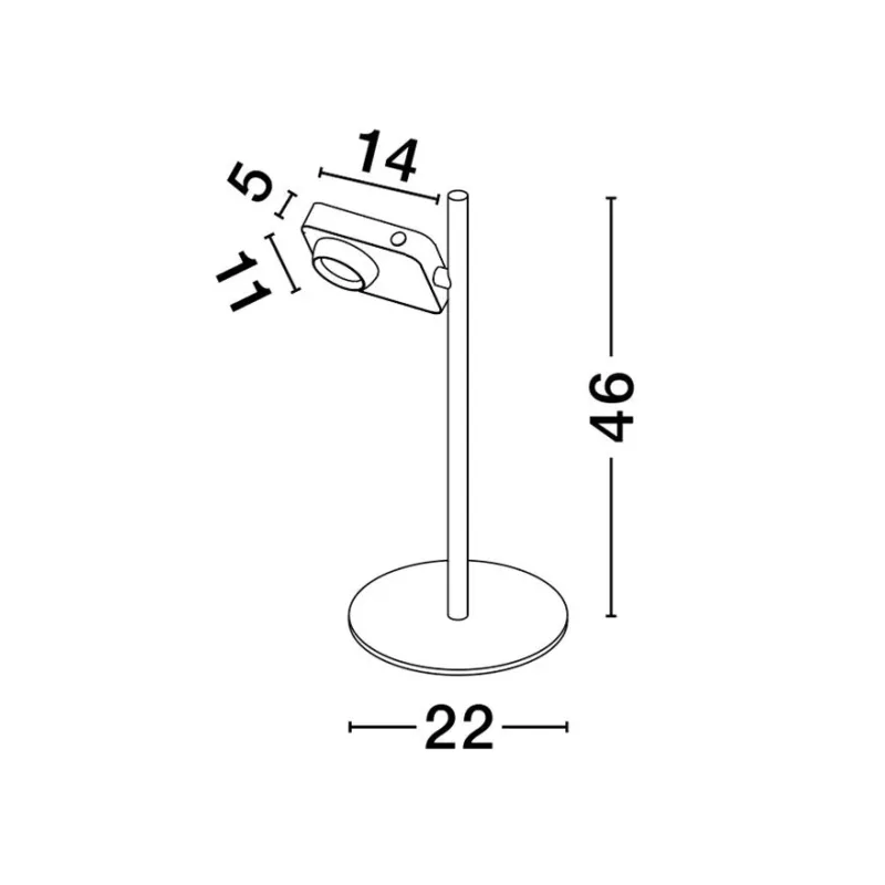 Veioza 9870033 Kedros Nova Luce, Modern, Led, Negru