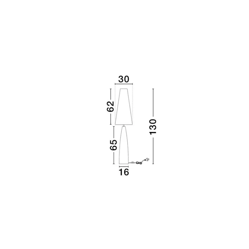 Lampadar 9919103 Mizu Nova Luce, Natural, E27, Alb