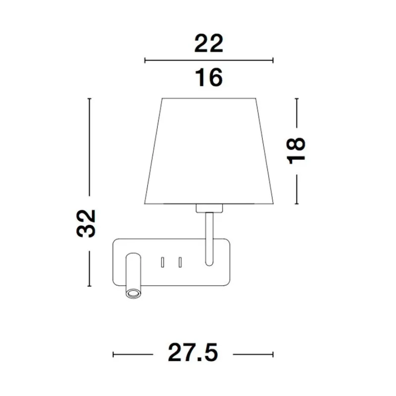 Aplica 9919151 Savona Nova Luce, Modern, E27, Negru