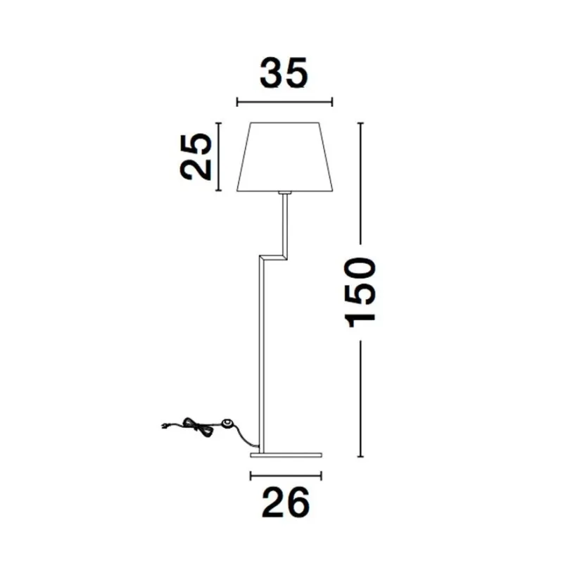 Lampadar 9919153 Savona Nova Luce, Modern, E27, Negru