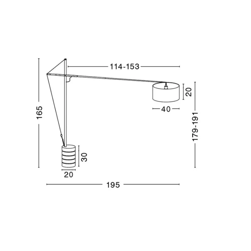 Lampadar TRACCIA Nova Luce Modern, E27, 41455401, Grecia