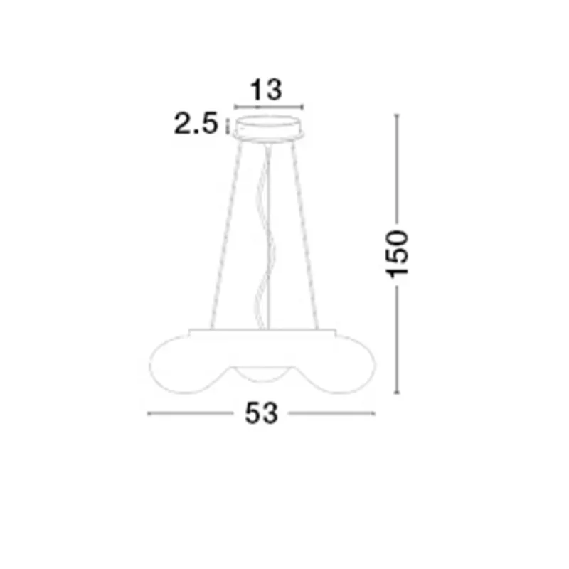 Suspensie BIANCO Nova Luce Modern, E27, 51011401, Grecia