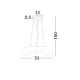 Suspensie BIANCO Nova Luce Modern, E27, 51011401, Grecia