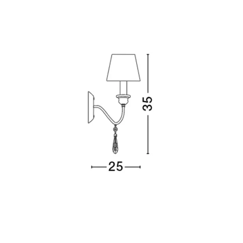 Aplica ELEGANT Nova Luce Clasic, E14, 5157204, Grecia