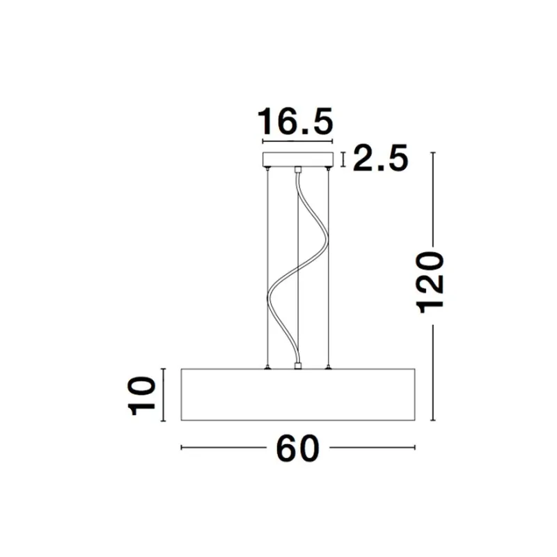 Suspensie RODA Nova Luce Modern, Led, 616803, Grecia