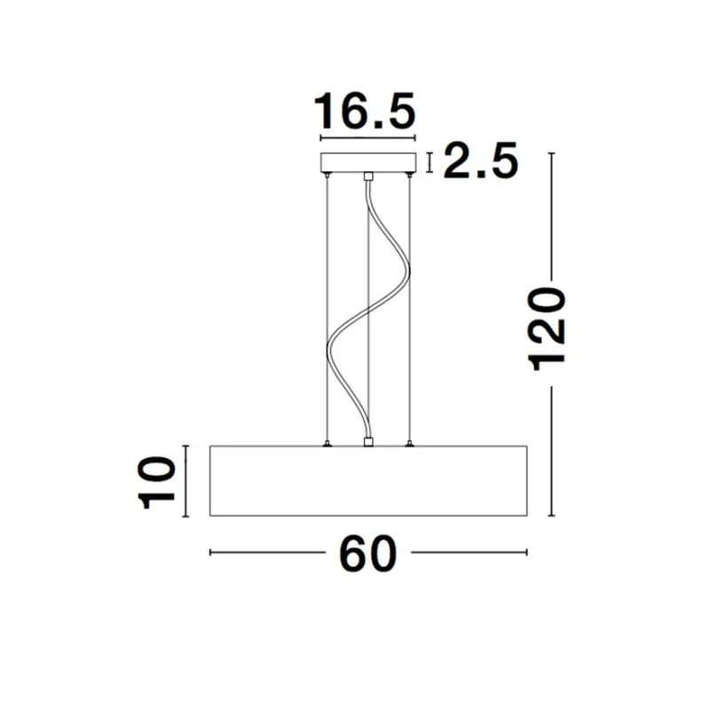 Suspensie RODA Nova Luce Modern, Led, 616804, Grecia