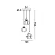 Suspensie PIETRA Nova Luce Modern, E27, 673603, Grecia