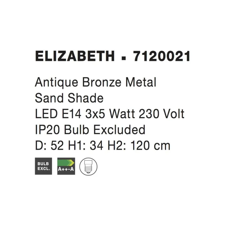 Candelabru ELIZABETH Nova Luce Clasic, E14, 7120021, Grecia