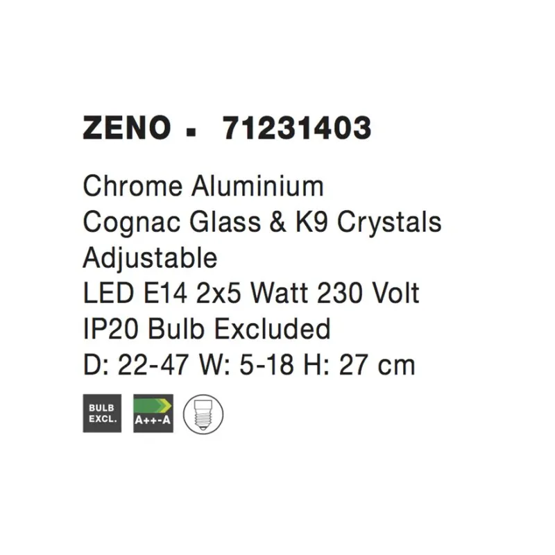 Aplica ZENO Nova Luce Clasic, E14, 71231403, Grecia