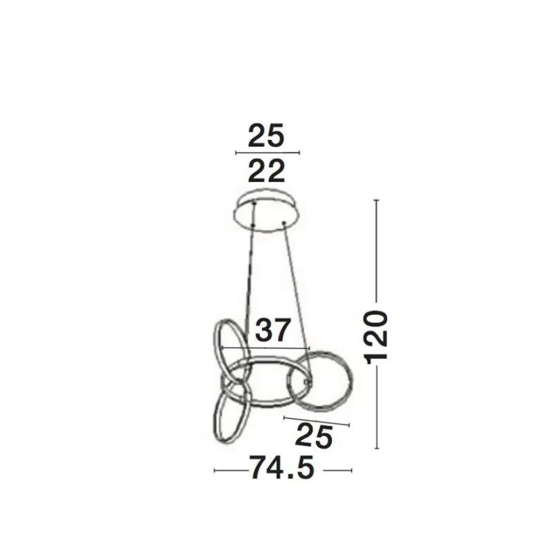 Suspensie FOLIGNO Nova Luce Modern, Led, 7272801, Grecia