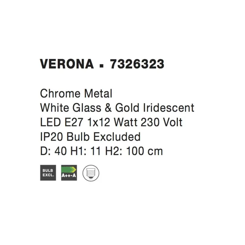Pendul VERONA Nova Luce Clasic, E27, 7326323, Grecia