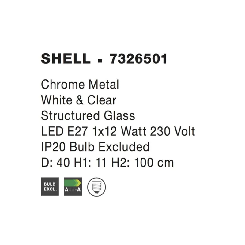 Pendul SHELL Nova Luce Clasic, E27, 7326501, Grecia