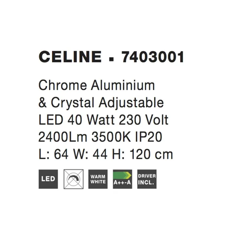 Suspensie CELINE Nova Luce Modern, Led, 7403001, Grecia