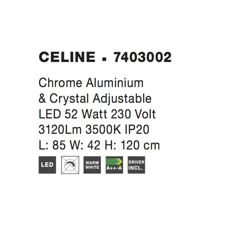 Suspensie CELINE Nova Luce Modern, Led, 7403002, Grecia