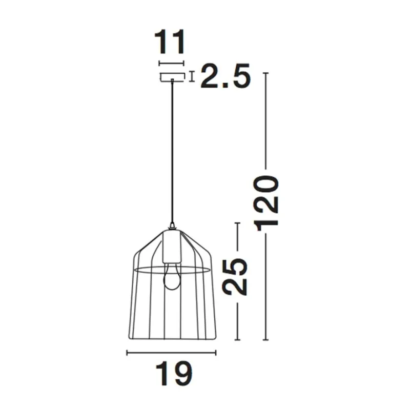 Pendul PEPPINO Nova Luce Modern, E27, 7605179, Grecia