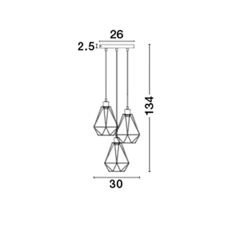 Suspensie PAOLO Nova Luce Modern, E27, 7605189, Grecia