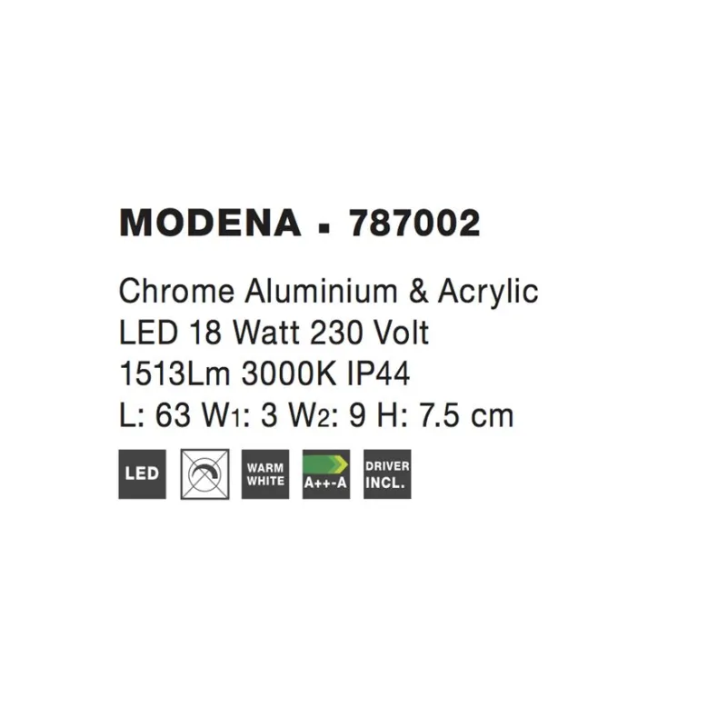 Aplica Baie MODENA Nova Luce Modern, Led, 787002, Grecia