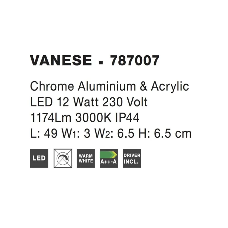 Aplica Baie VANESE Nova Luce Modern, Led, 787007, Grecia