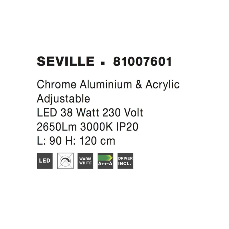 Suspensie SEVILLE Nova Luce Modern, Led, 81007601, Grecia