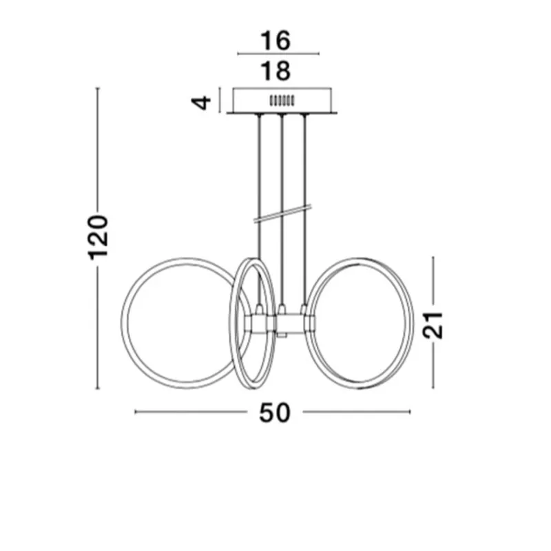 Suspensie VALLERTI Nova Luce Modern, Led, 81008601, Grecia