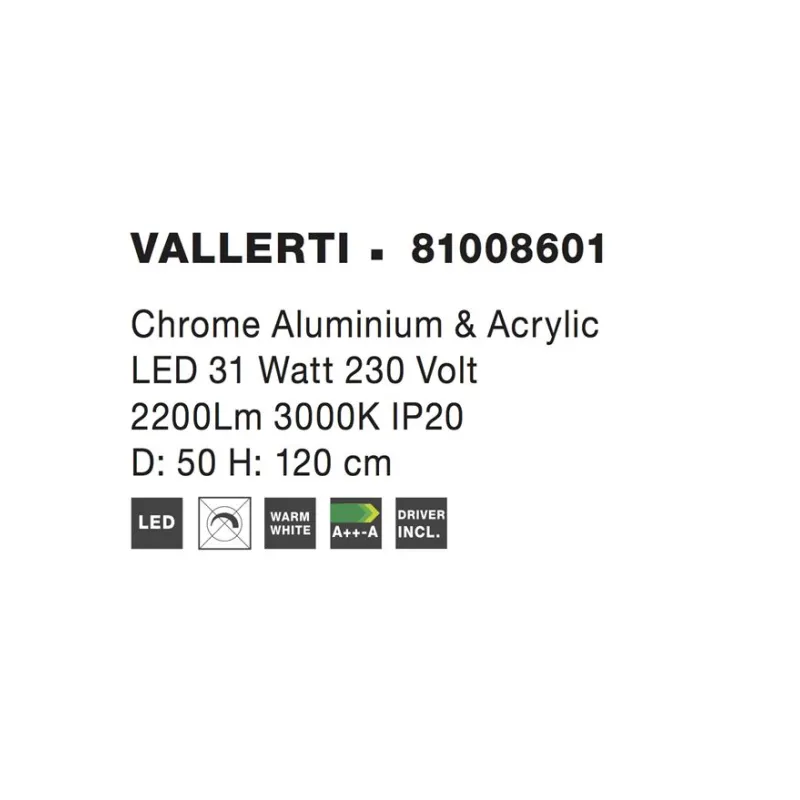 Suspensie VALLERTI Nova Luce Modern, Led, 81008601, Grecia