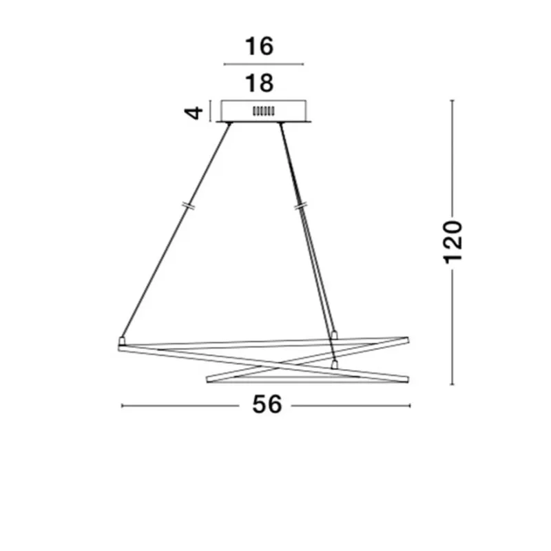Suspensie VIAREGGIO Nova Luce Modern, Led, 8101201, Grecia