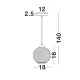Pendul VIENTI Nova Luce Modern, E27, 8103991, Grecia