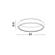 Plafoniera ALBI Nova Luce Modern, Led, 8105612, Grecia