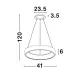 Suspensie ALBI Nova Luce Modern, Led, 8105619, Grecia