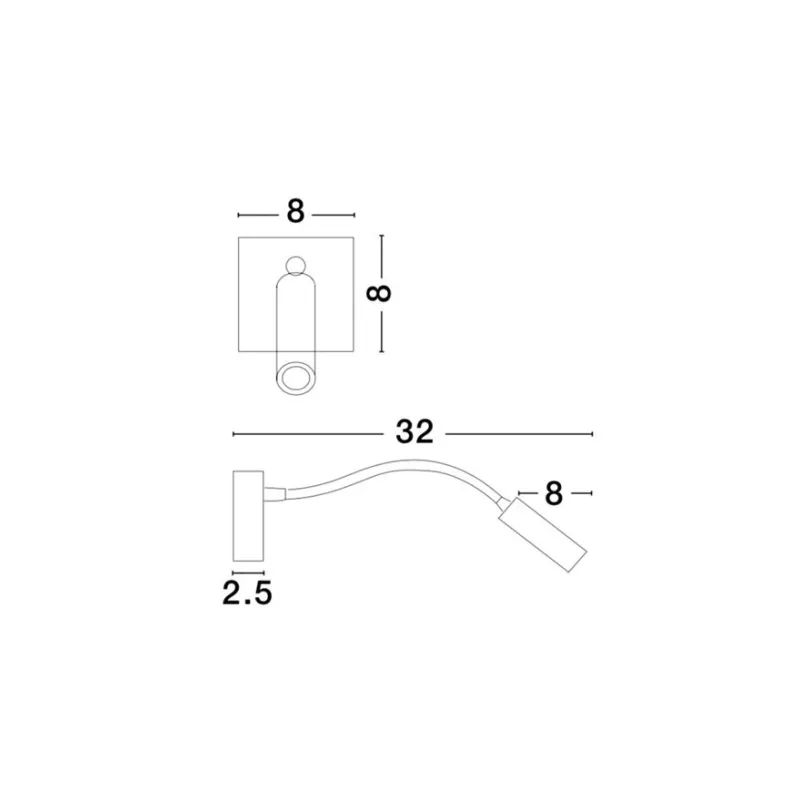 Aplica MADISON Nova Luce Modern, Led, 8128202, Grecia