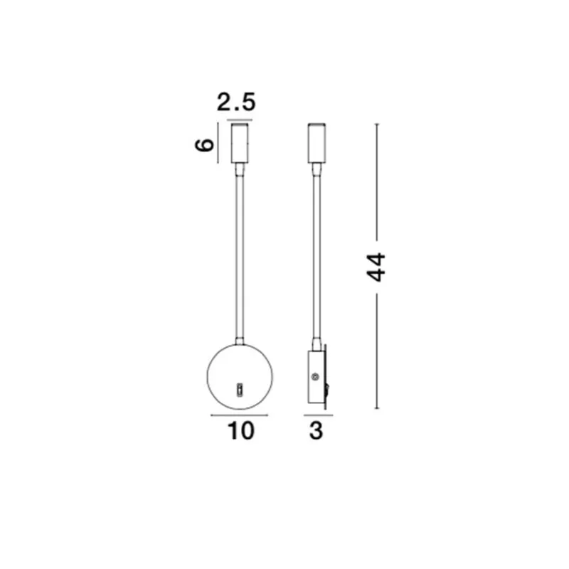 Aplica JACO Nova Luce Modern, Led, 8140322, Grecia