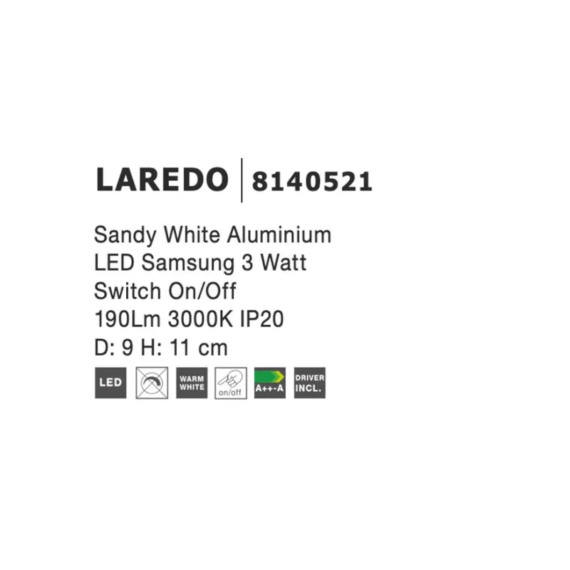 Aplica LAREDO Nova Luce Modern, Led, 8140521, Grecia