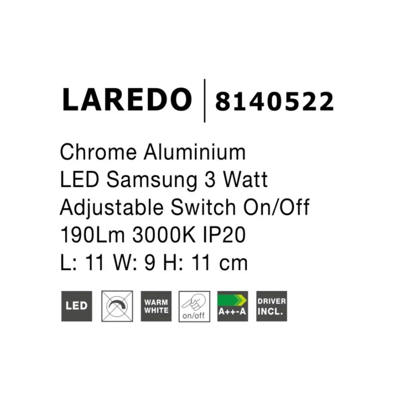 Aplica LAREDO Nova Luce Modern, Led, 8140522, Grecia