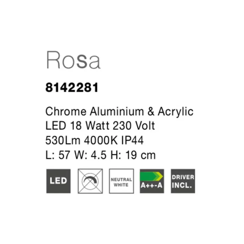 Aplica Baie ROSA Nova Luce Modern, Led, 8142281, Grecia