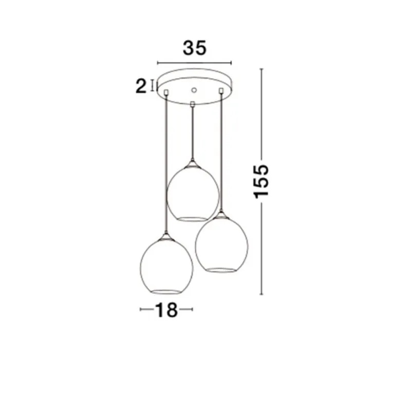 Suspensie BLAZE Nova Luce Modern, E27, 8142681, Grecia