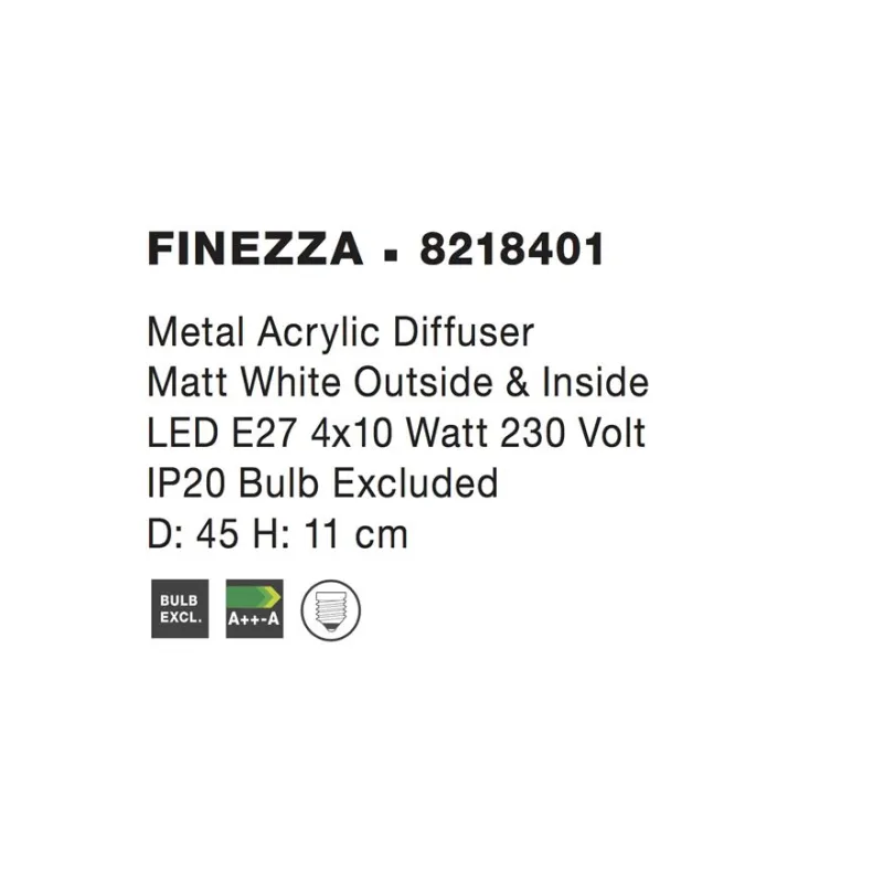 Plafoniera FINEZZA Nova Luce Modern, E27, 8218401, Grecia