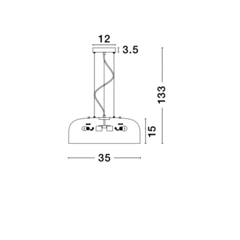 Pendul PERLETO Nova Luce Modern, E27, 826802, Grecia