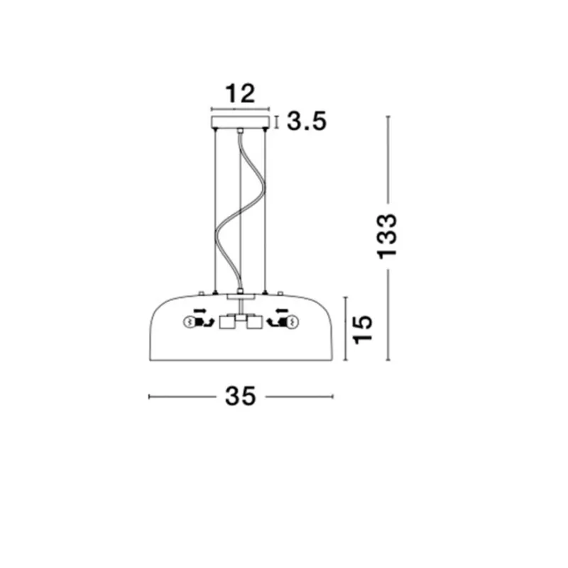 Pendul PERLETO Nova Luce Modern, E27, 826804, Grecia