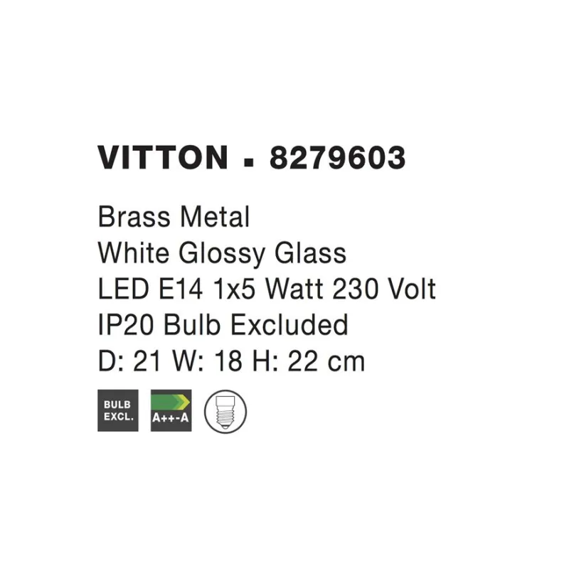Aplica VITTON Nova Luce Modern, E14, 8279603, Grecia