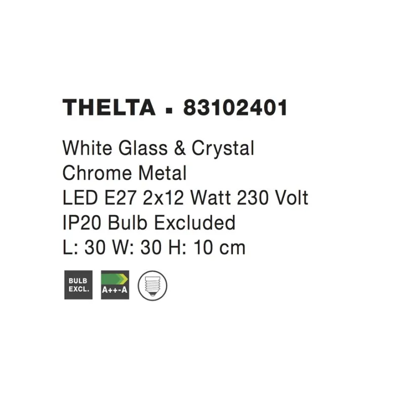 Plafoniera THELTA Nova Luce Modern, E27, 83102401, Grecia