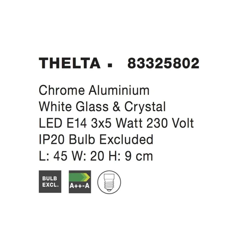 Aplica THELTA Nova Luce Elegant, E14, 83325802, Grecia