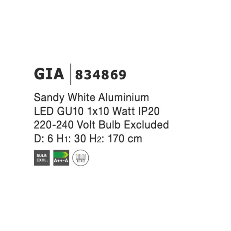 Pendul Tehnic GIA Nova Luce Modern, GU10, 834869, Grecia