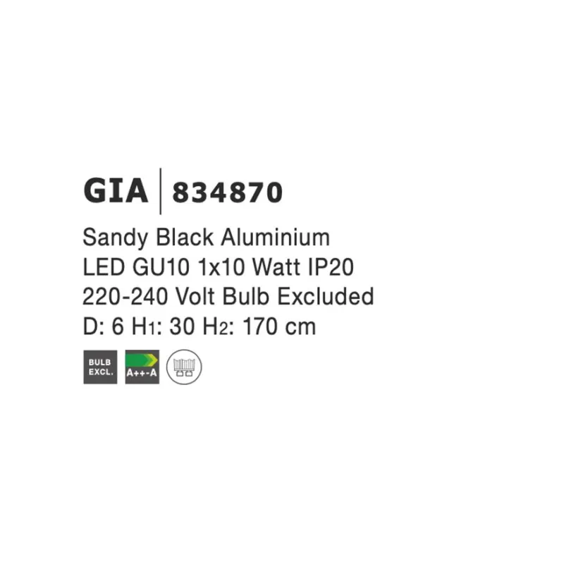 Pendul Tehnic GIA Nova Luce Modern, GU10, 834870, Grecia