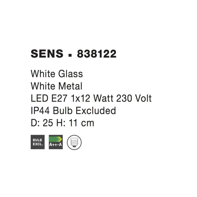 Plafoniera SENS Nova Luce Modern, E27, 838122, Grecia