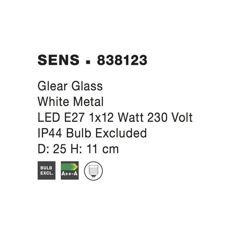 Plafoniera SENS Nova Luce Modern, E27, 838123, Grecia